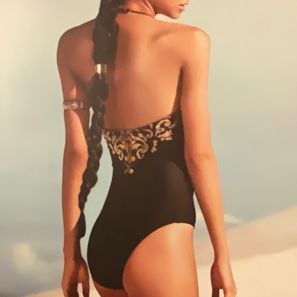 Lisa Blue TEMPLE DANCER Sweetheart Bandeau 1pc - Black (#36) - Picture 2 of 11